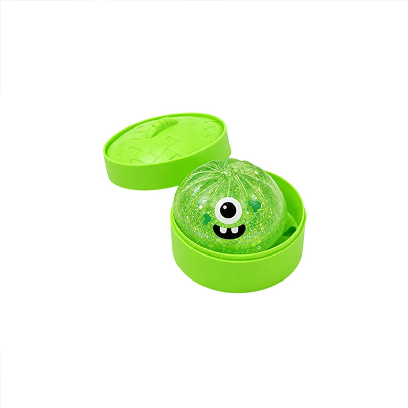 New Halloween Ghost DumplingsToy Soft Slow Resilience Squishy Toy Fidget with Steamer Steamed Stuffed Bun Squishy Pinch Le